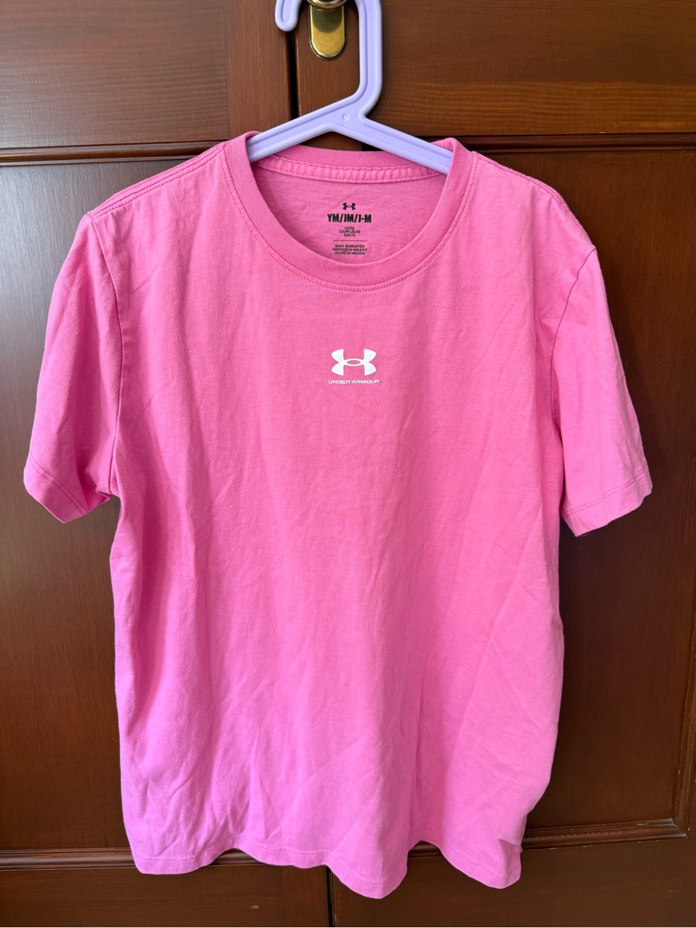 Under Armour Pink Short Sleeve Logo Tee